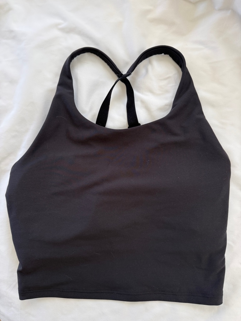 Old Navy Black High-Neck Racerback Sports Crop Top - Small